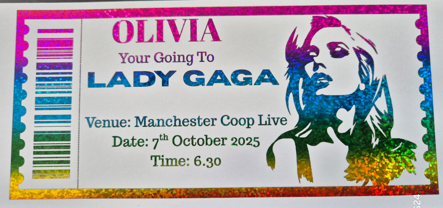 Personalised Foiled Tickets
