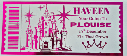 Personalised Foiled Tickets