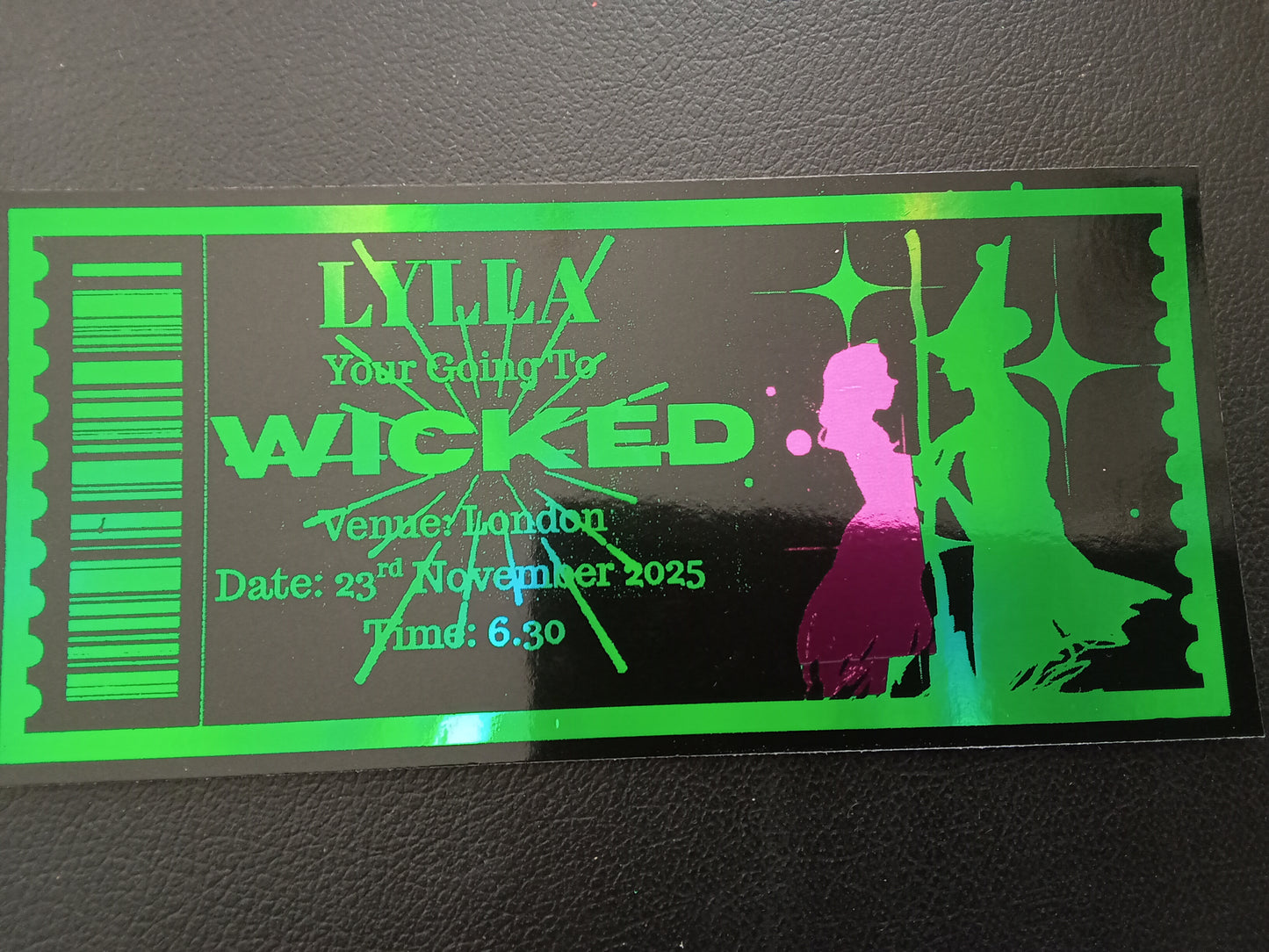 Personalised Foiled Tickets