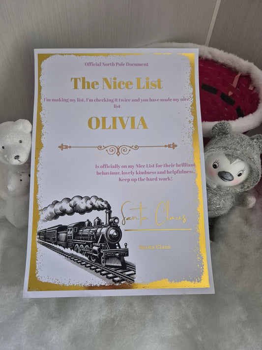 Santa's Nice List Pale Pink